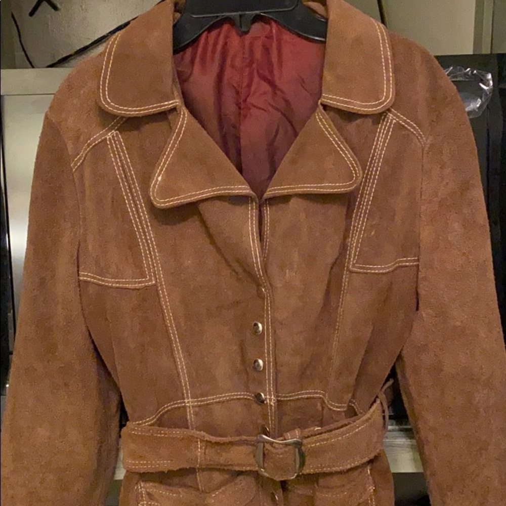 Wmns 1960s vintage suede coat